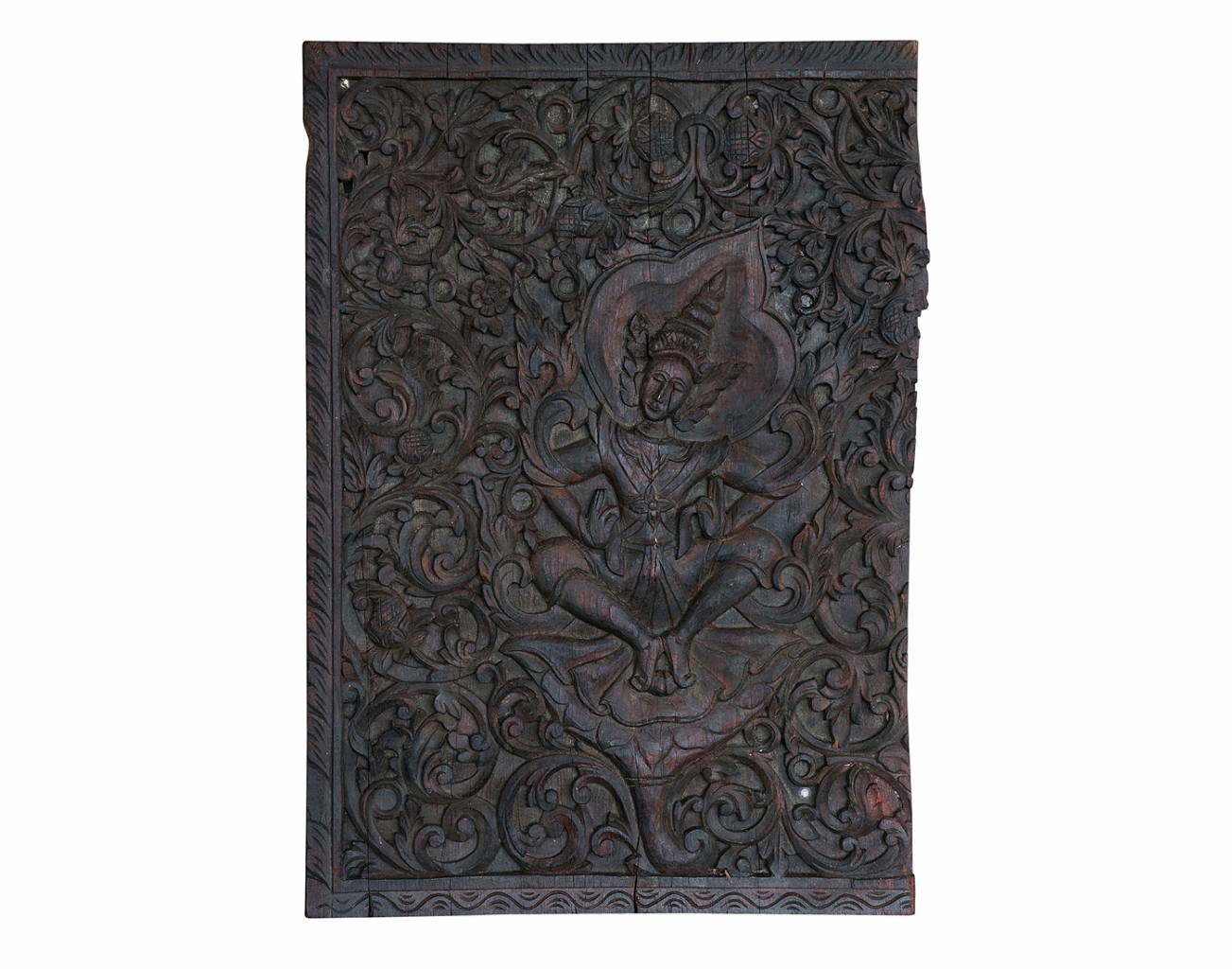 Burmese Sculpted Wood Panel