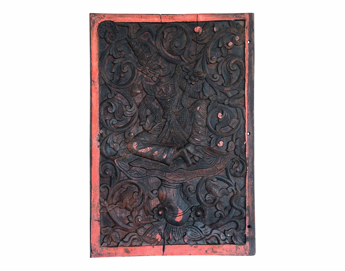 Burmese Sculpted Wood Panel