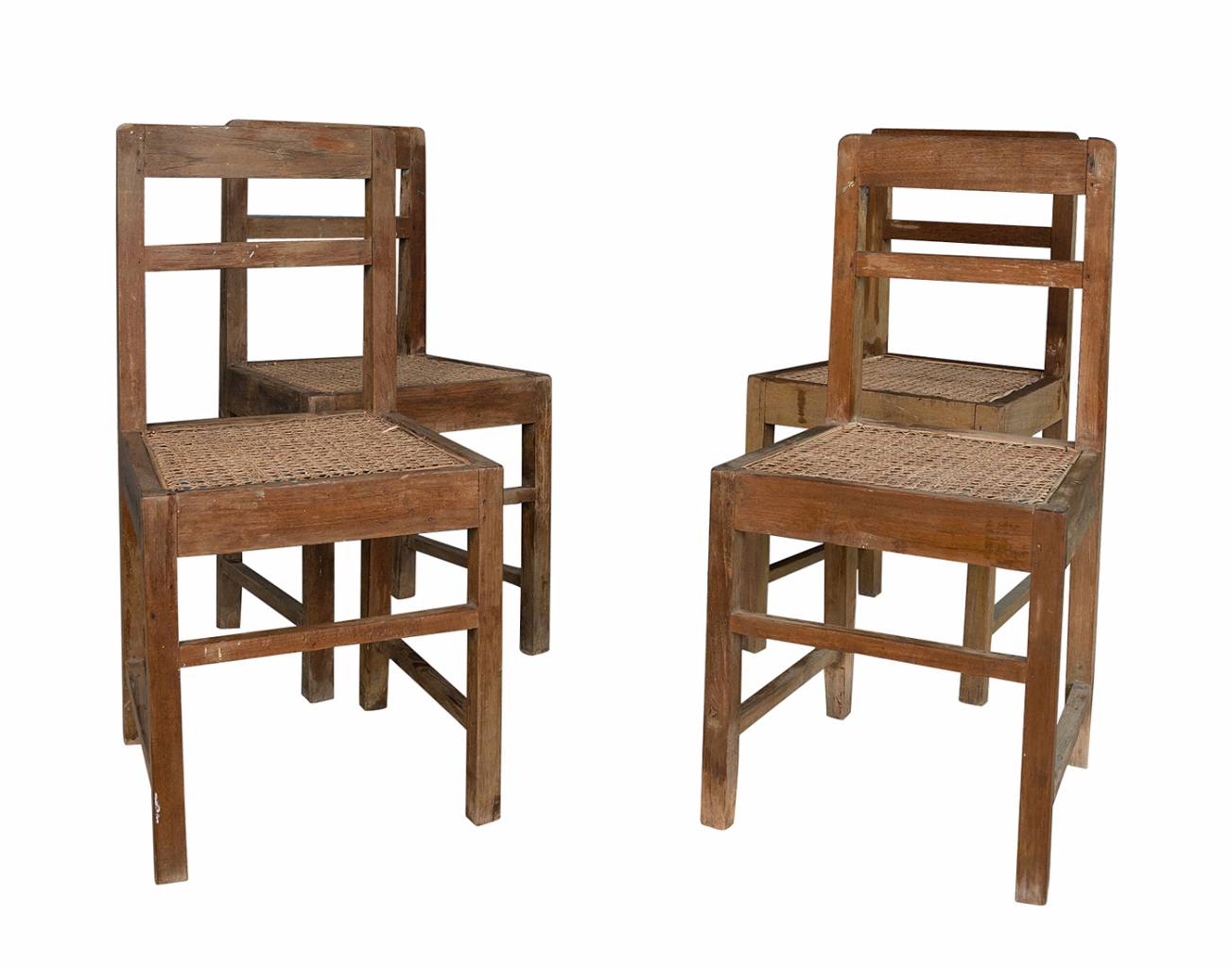 Burmese Wood & Rattan Chairs