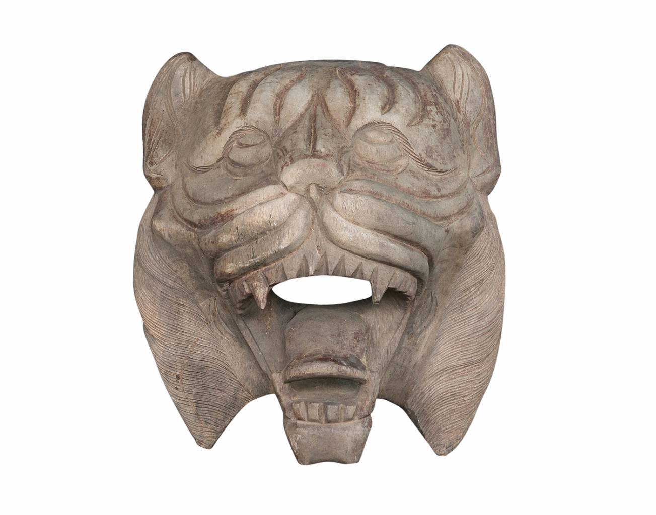 Burmese Carved Tiger Head