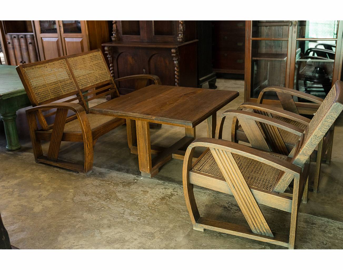 Art Deco Table & Chairs Set