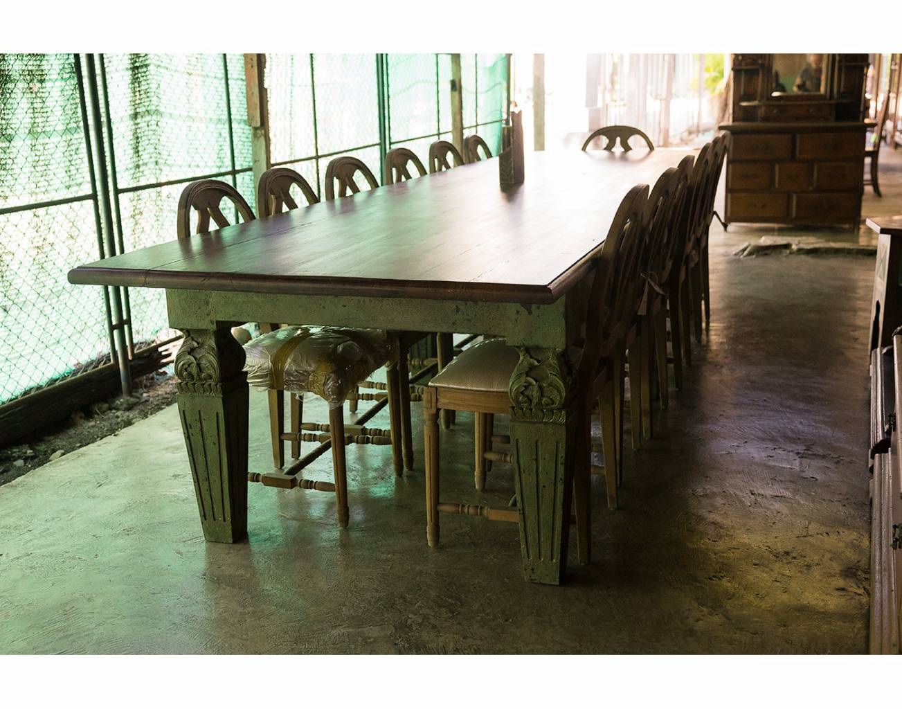 Teak Colonial Dining Table