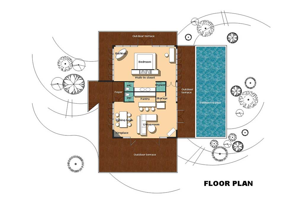 Wooden House 3D presentation MODs Asia