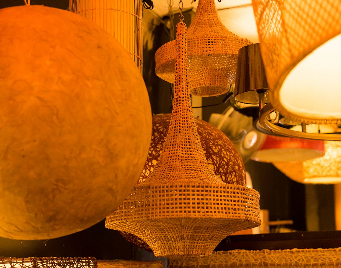 Rattan Weave Ceiling Lamp