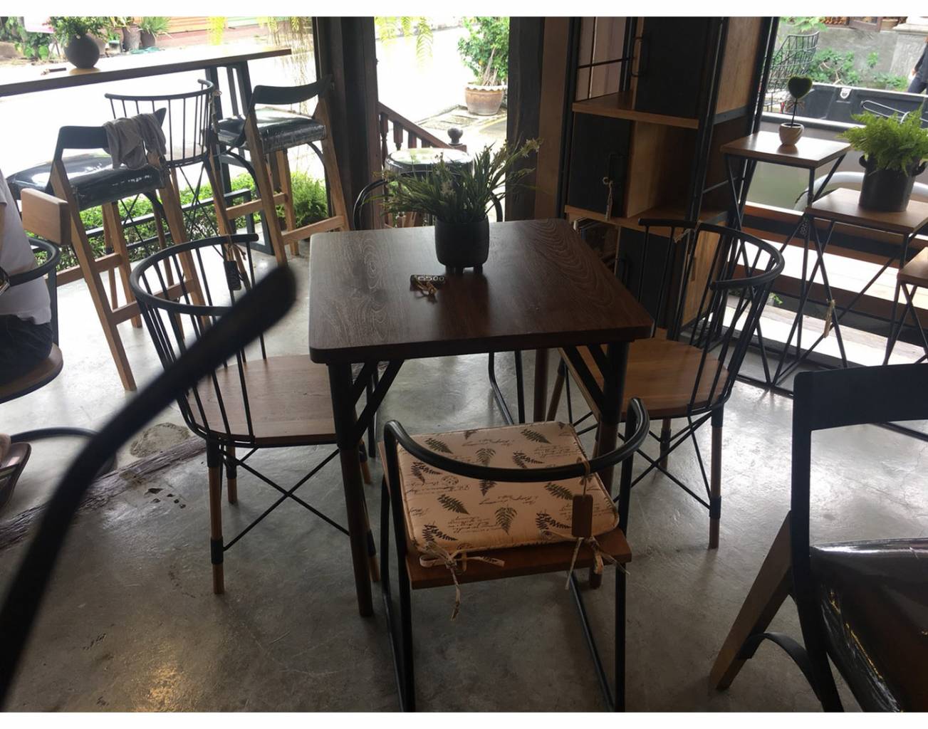 Iron & Wood Table & Chair Set